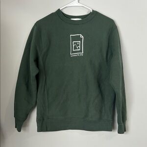 Dark Green Graphic Sweatshirt